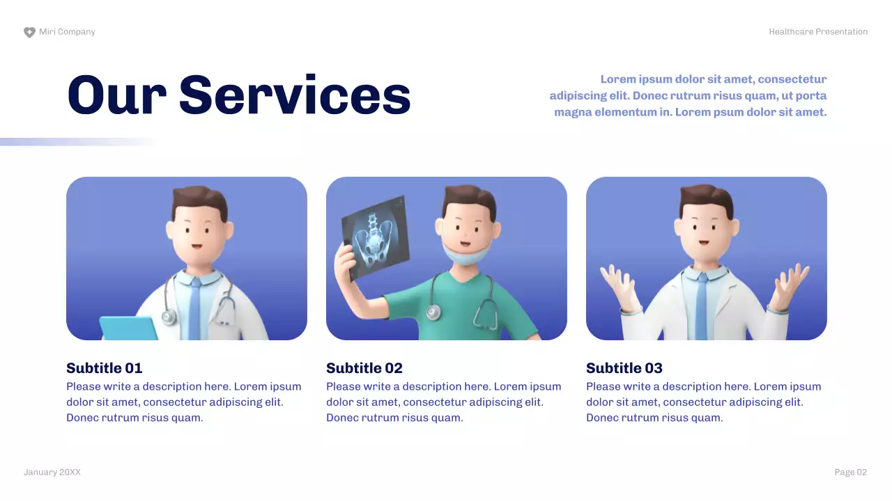 Blue Modern Healthcare Presentation