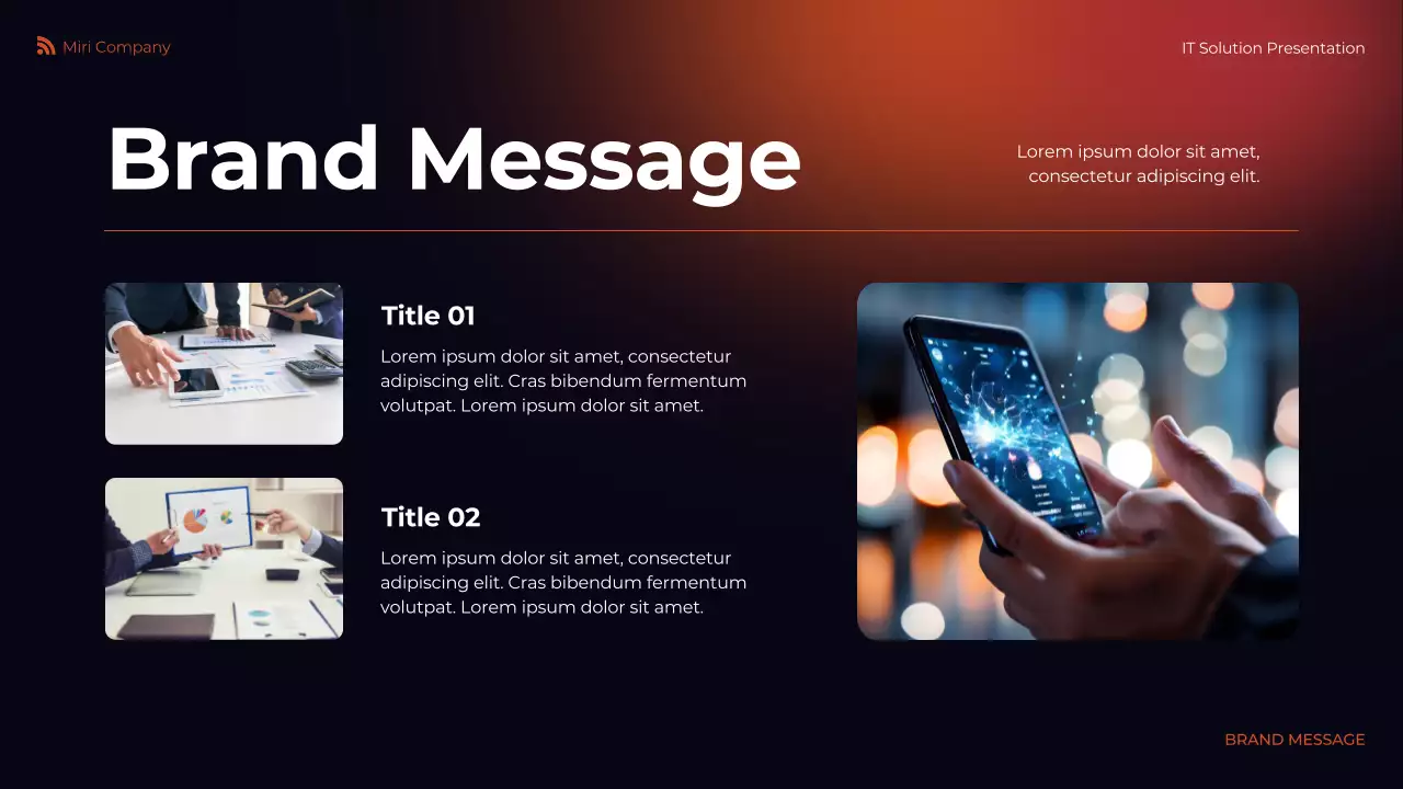 Orange Modern IT Solution Presentation