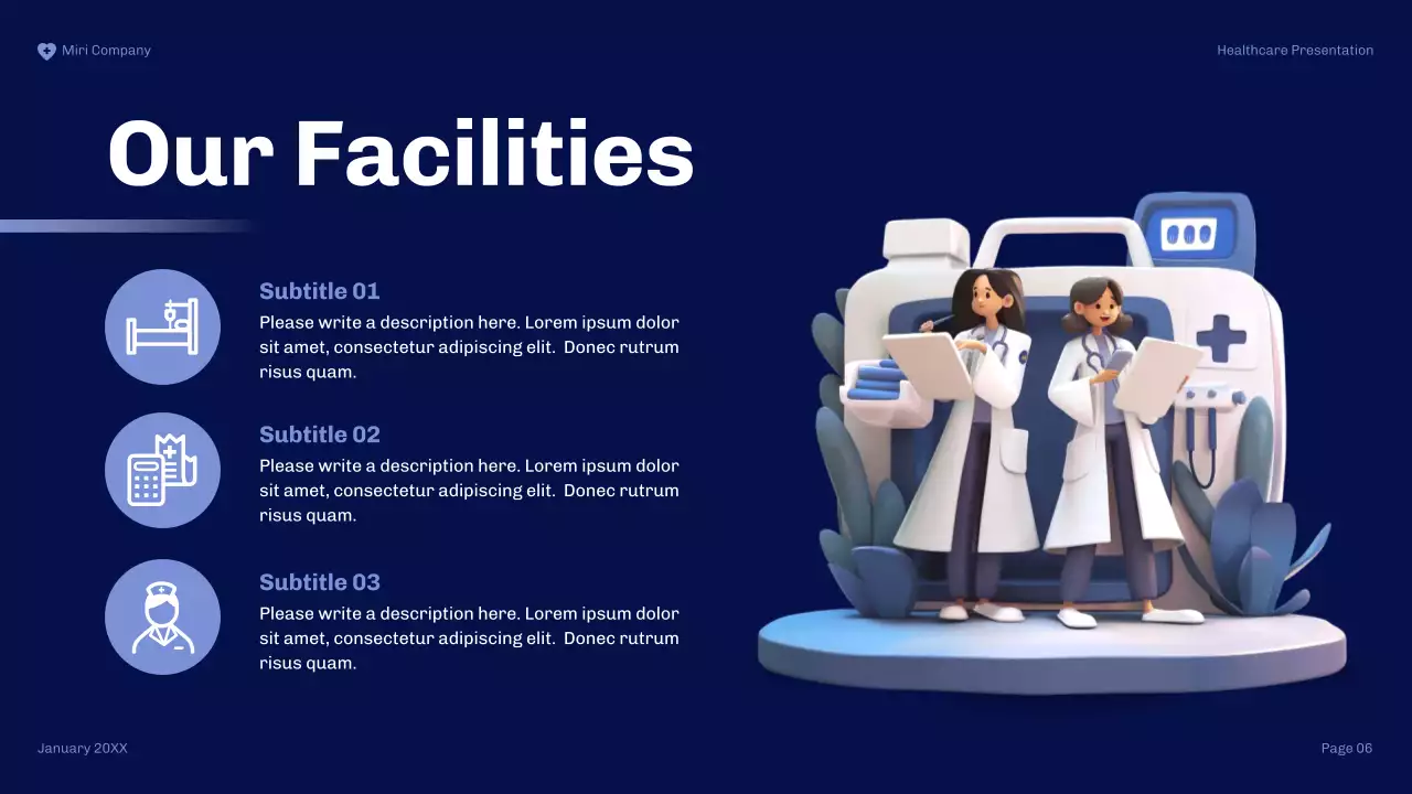 Blue Modern Healthcare Presentation