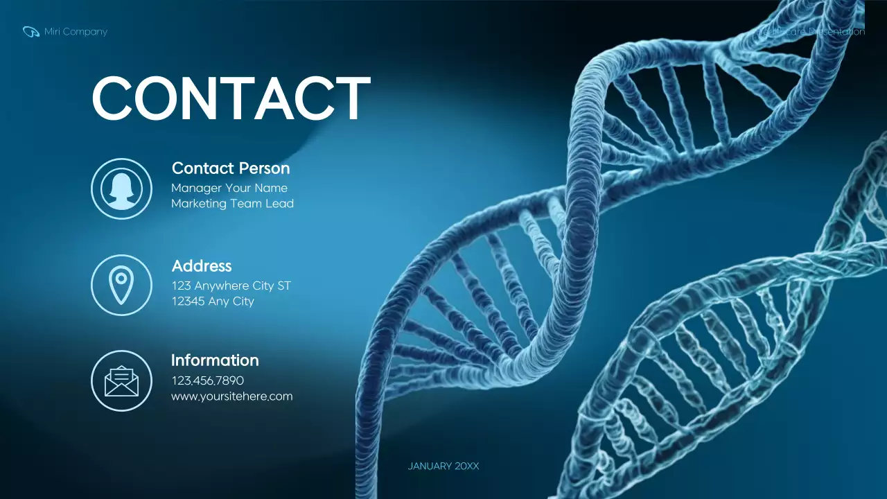 Blue Modern Healthcare Presentation