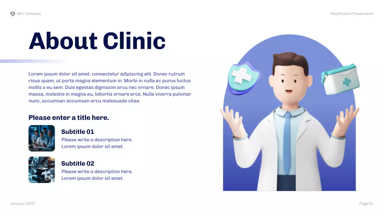 Blue Modern Healthcare Presentation