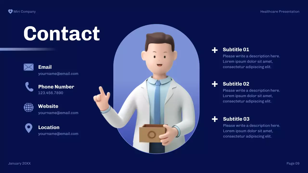 Blue Modern Healthcare Presentation