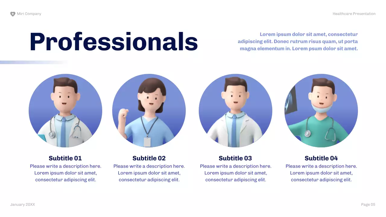 Blue Modern Healthcare Presentation