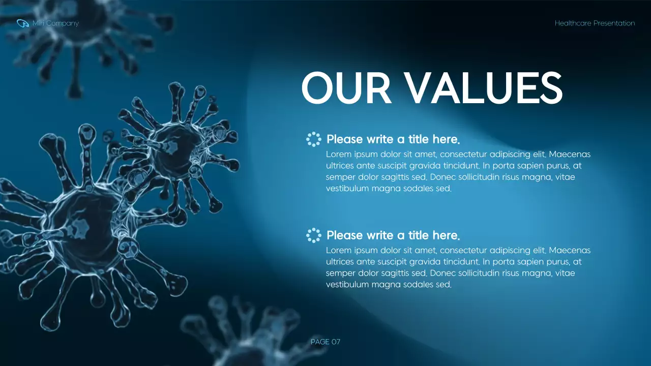 Blue Modern Healthcare Presentation