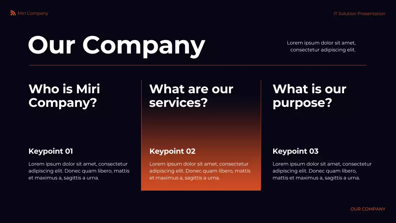 Orange Modern IT Solution Presentation