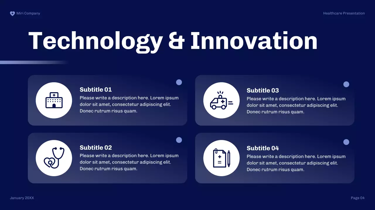 Blue Modern Healthcare Presentation