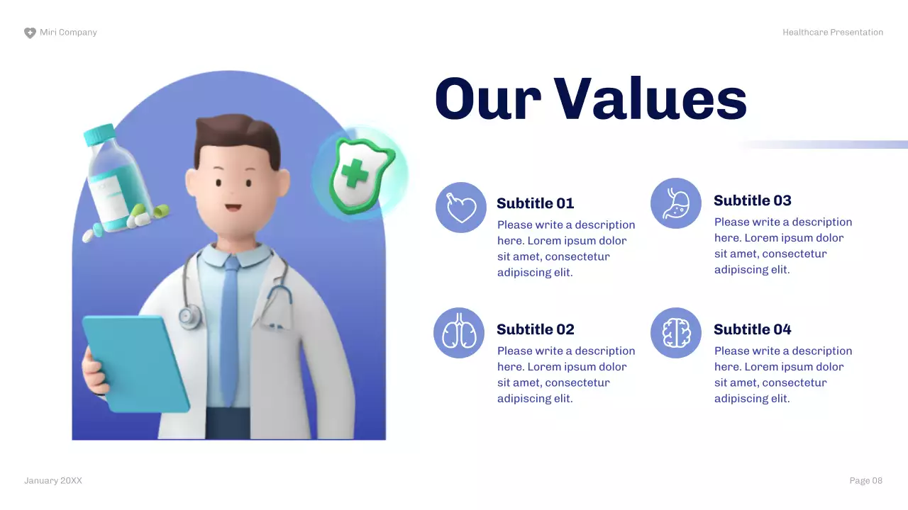 Blue Modern Healthcare Presentation