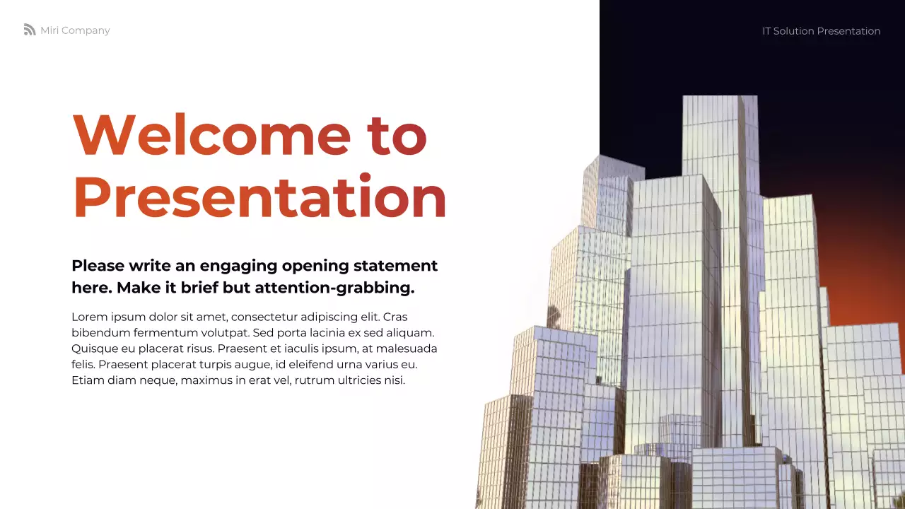 Orange Modern IT Solution Presentation