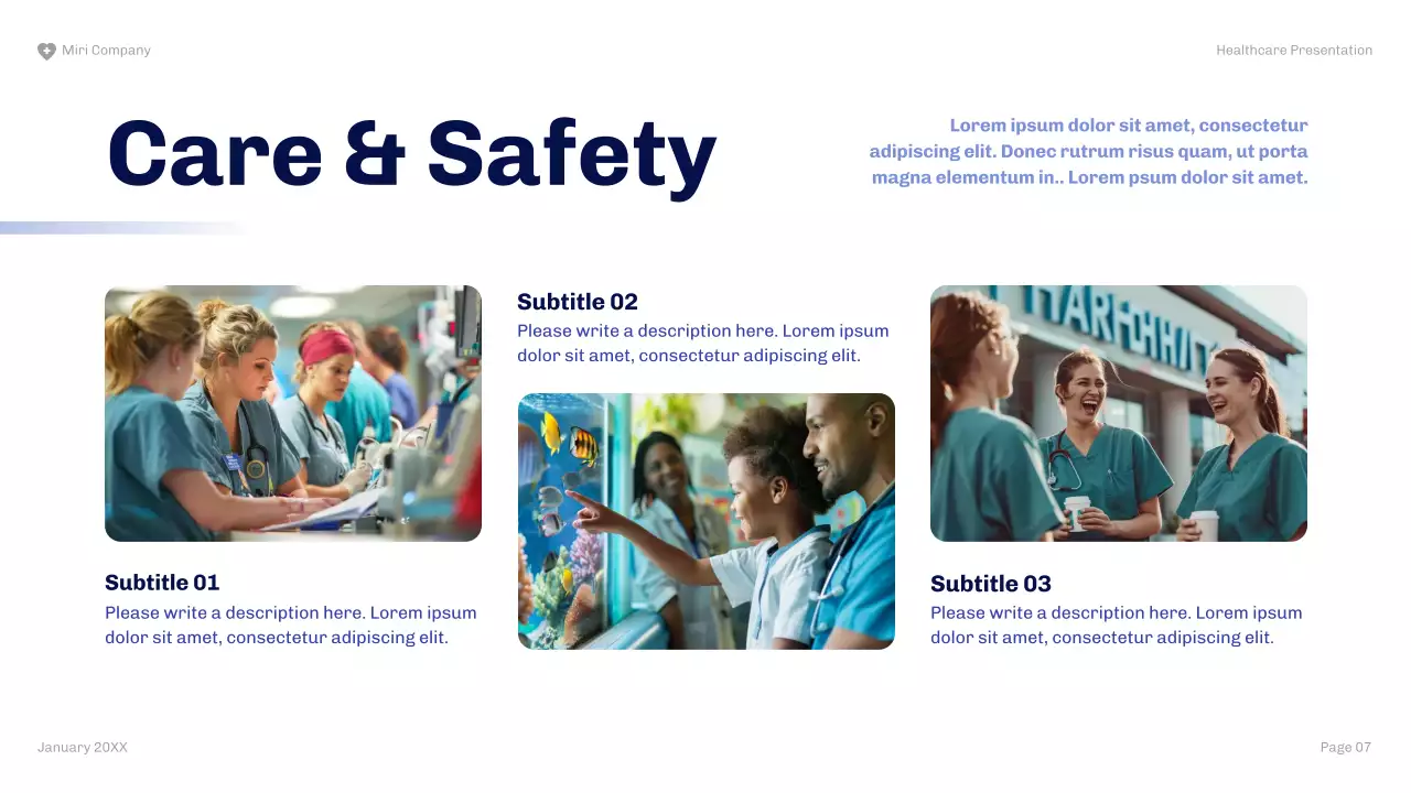 Blue Modern Healthcare Presentation