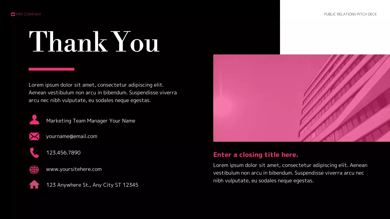 Pink Modern Public Relations Presentation