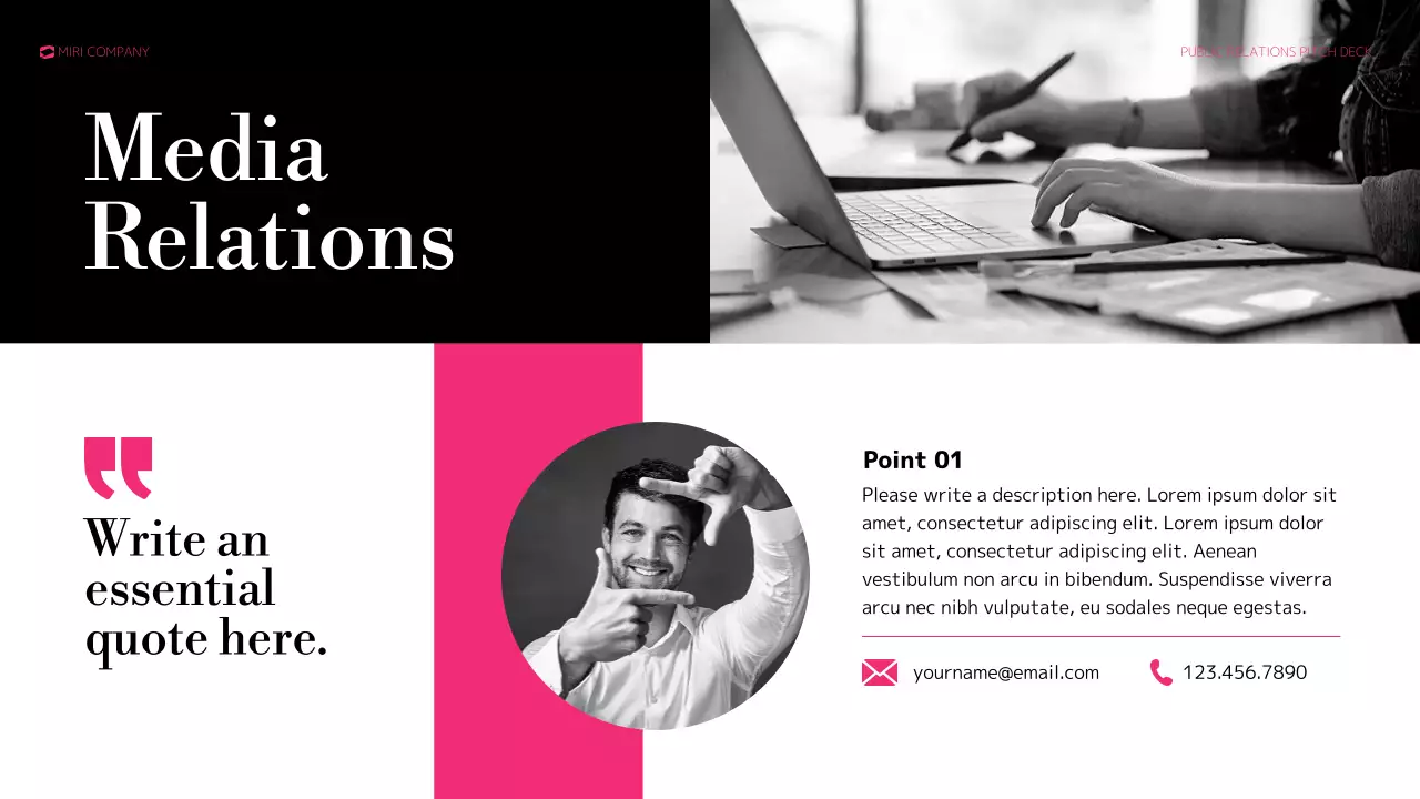 Pink Modern Public Relations Presentation