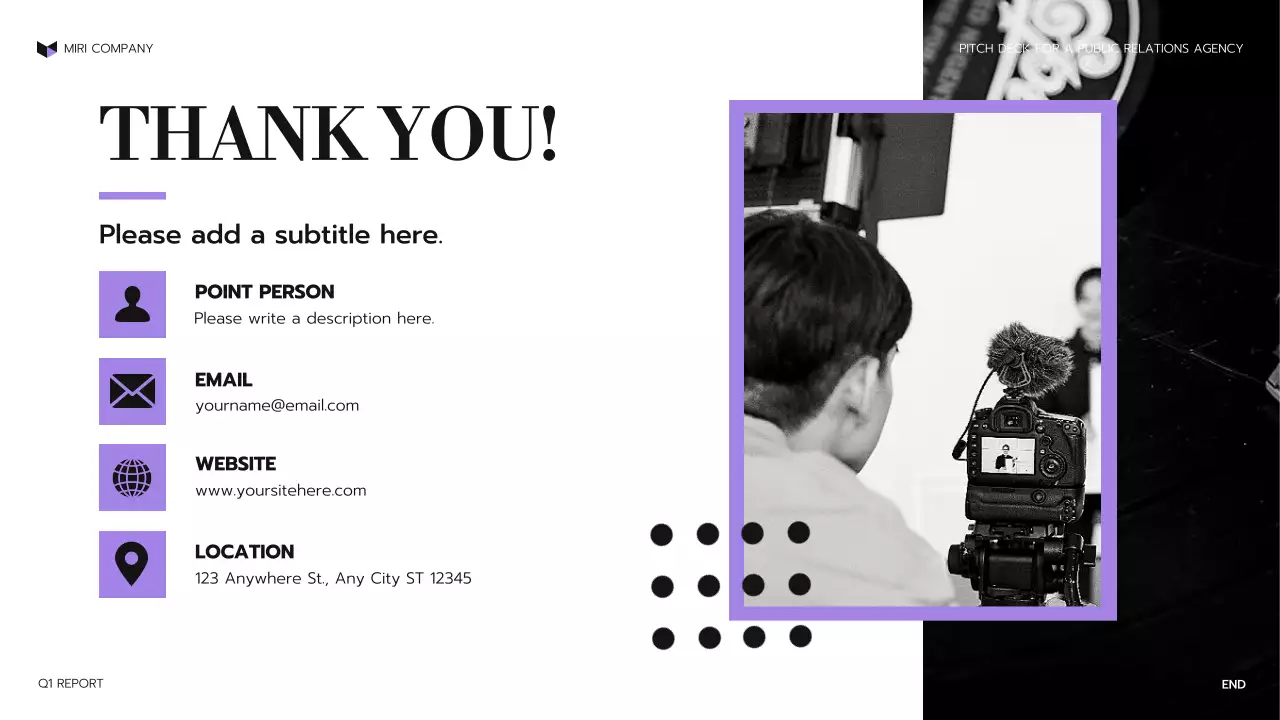 Purple Professional PR Agency Presentation