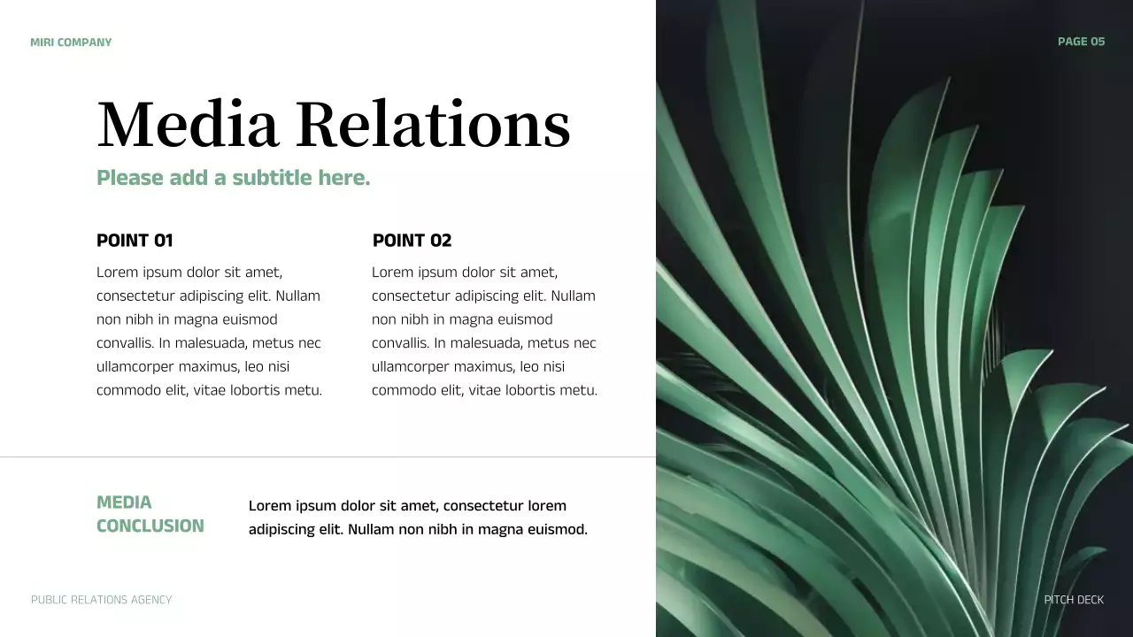 Green Modern Public Relations Pitch Presentation