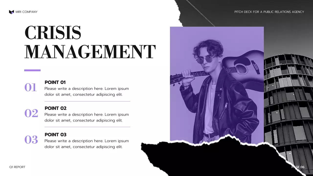 Purple Professional PR Agency Presentation