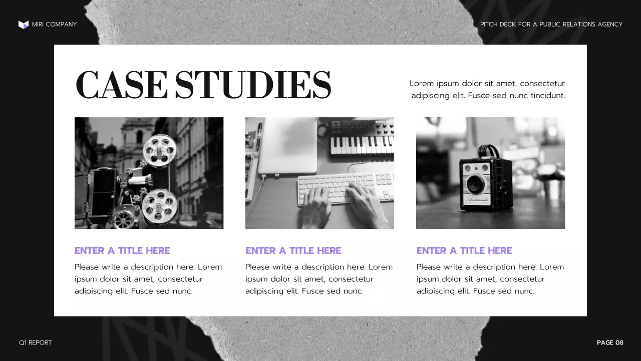 Purple Professional PR Agency Presentation