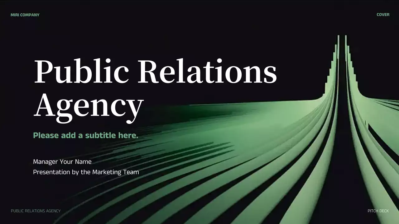 Green Modern Public Relations Pitch Presentation