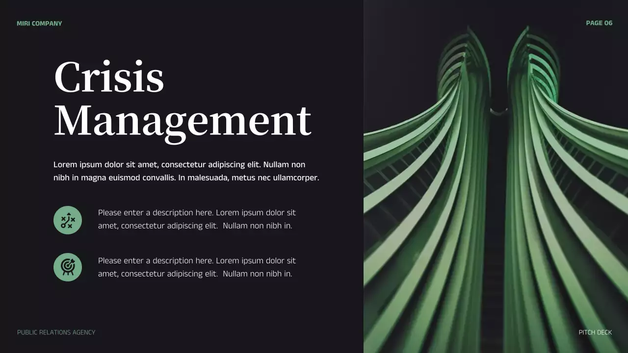 Green Modern Public Relations Pitch Presentation