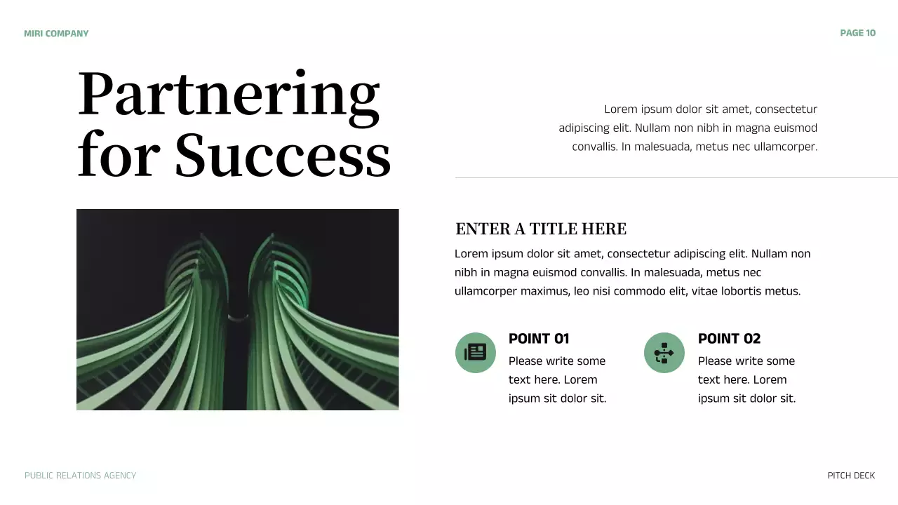 Green Modern Public Relations Pitch Presentation