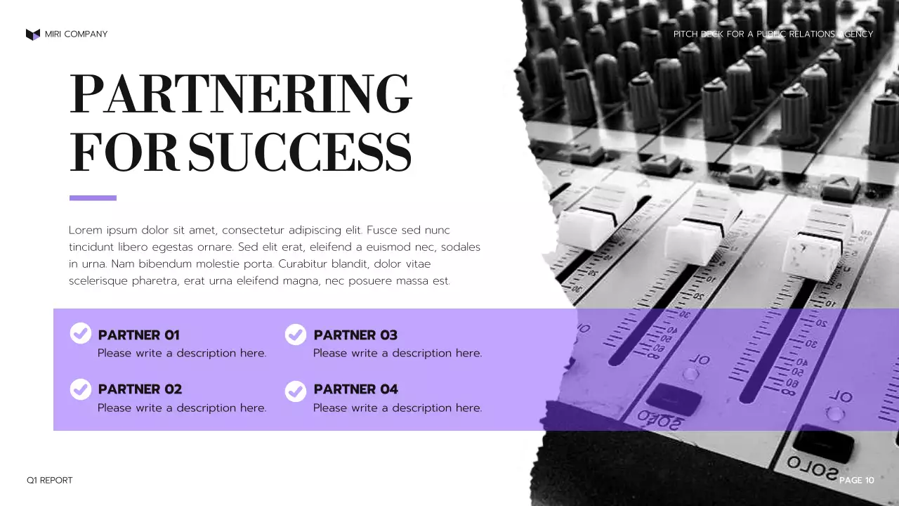 Purple Professional PR Agency Presentation