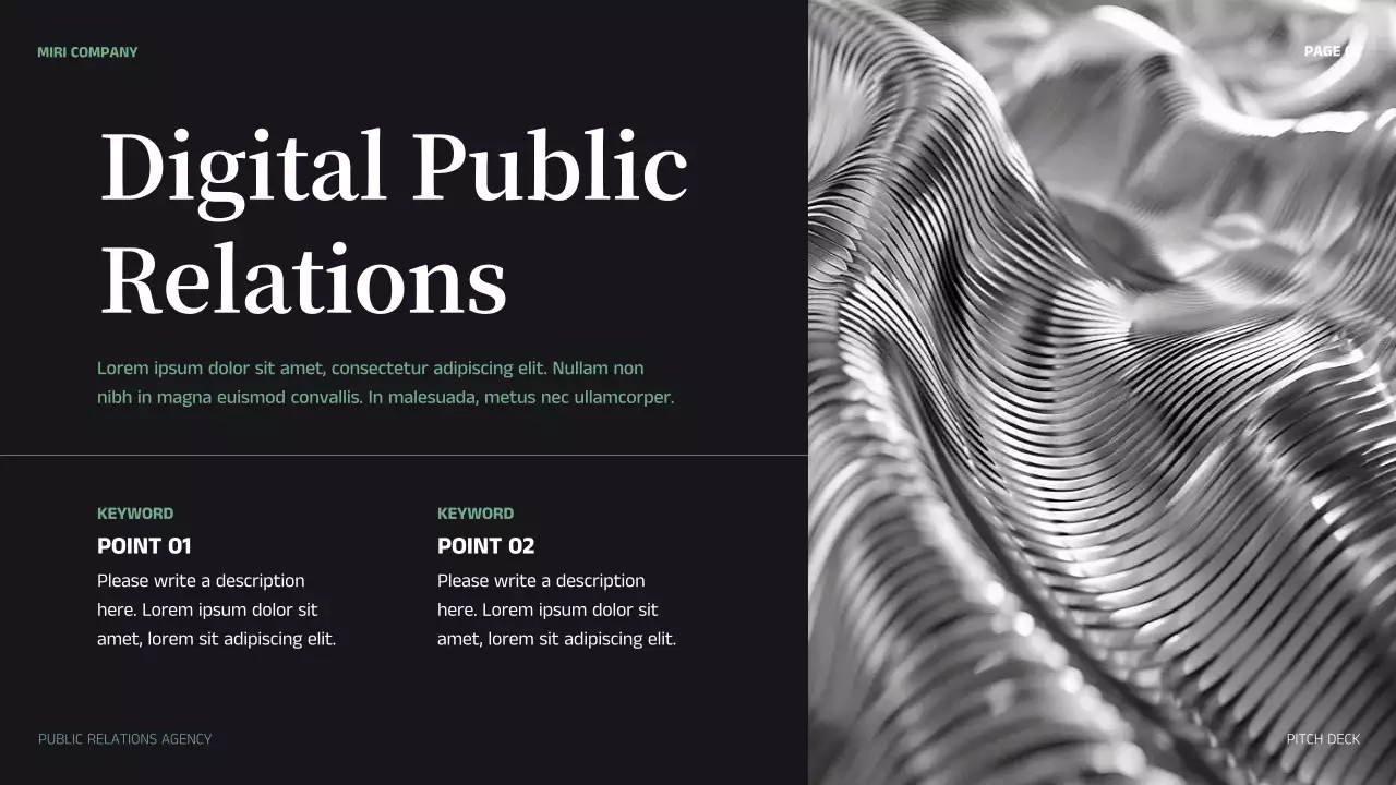 Green Modern Public Relations Pitch Presentation