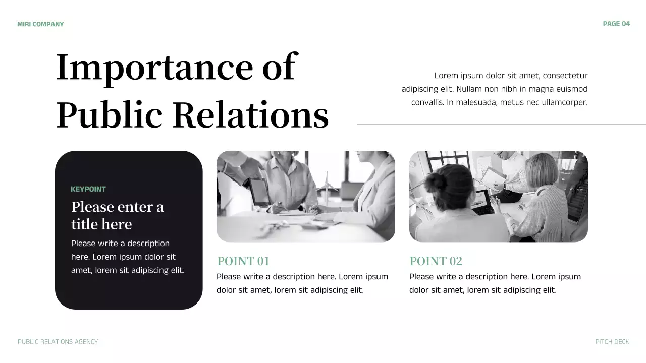 Green Modern Public Relations Pitch Presentation