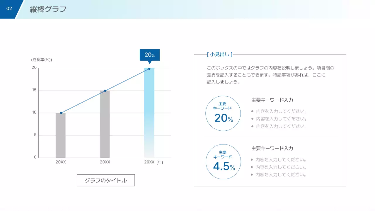 青 シンプル ビジネス プレゼンテーション