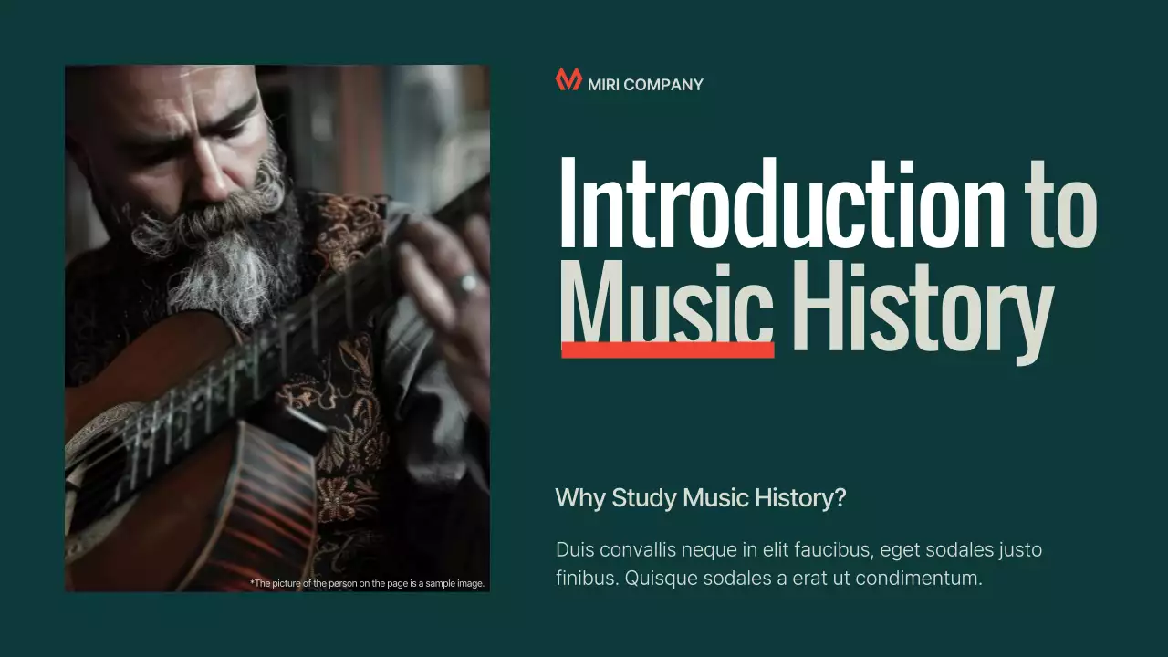 Teal Classic Music History Presentation