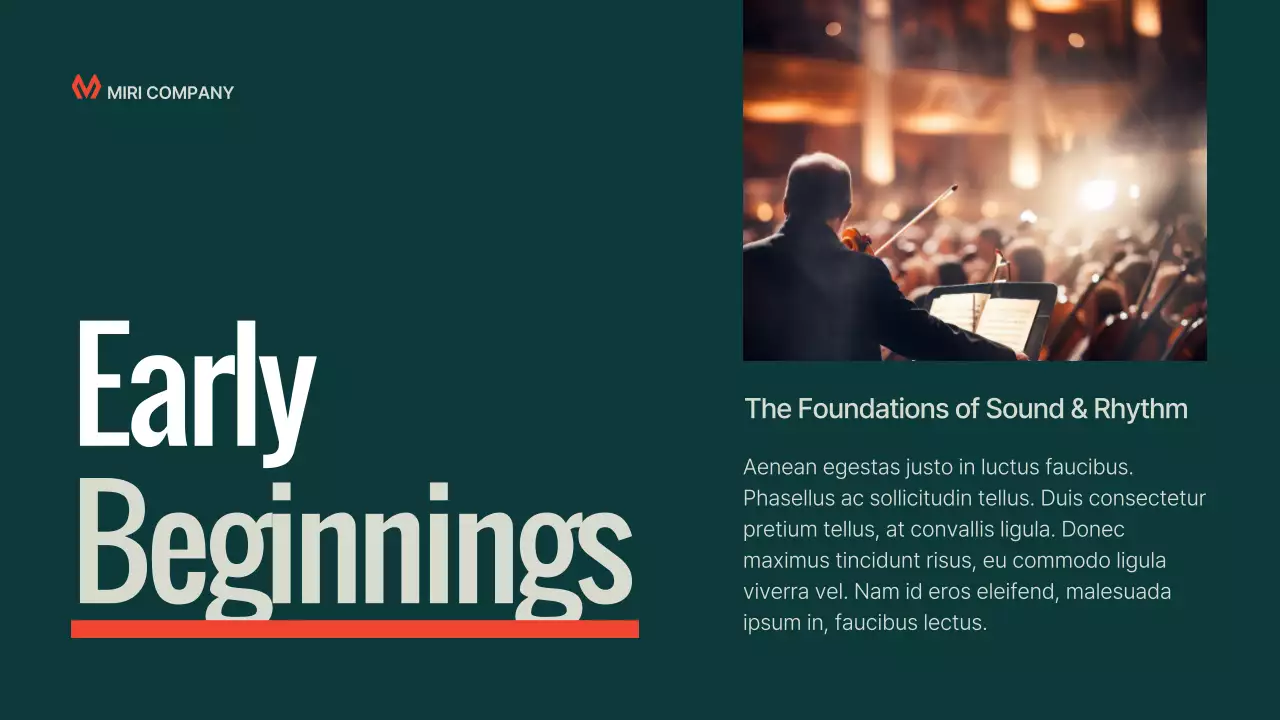 Teal Classic Music History Presentation