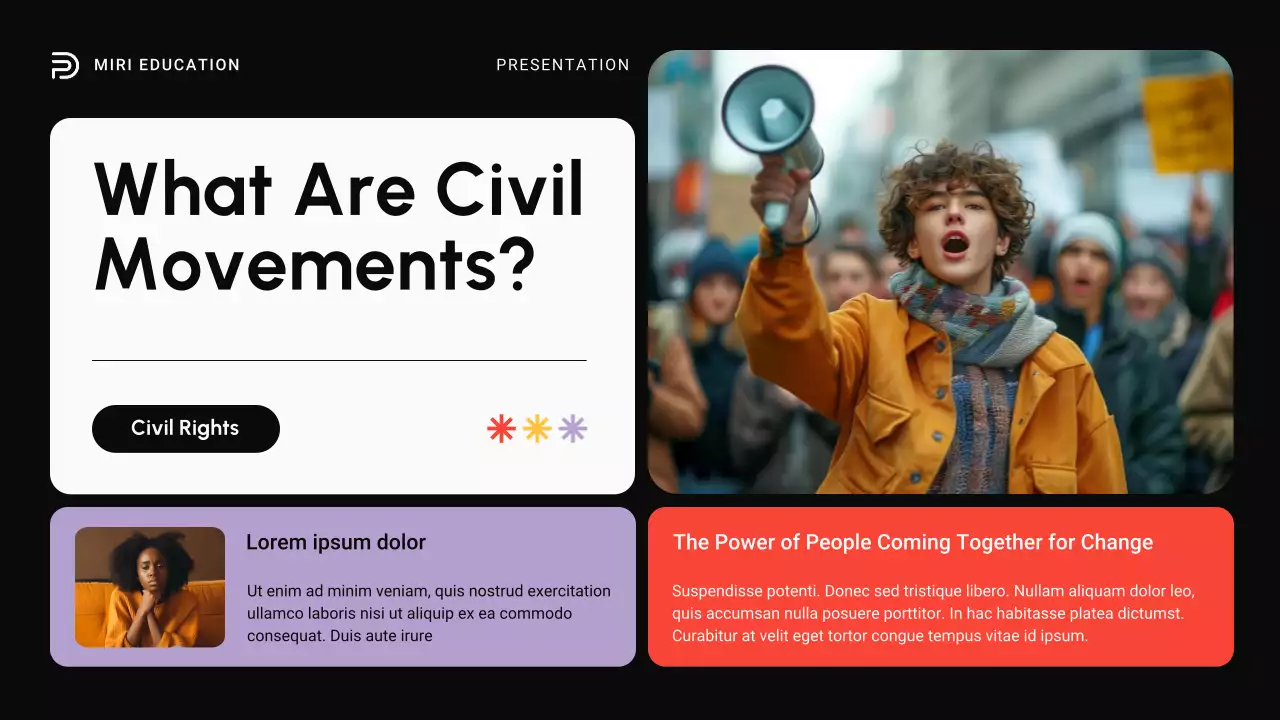 Red Modern Civil Movements History Presentation