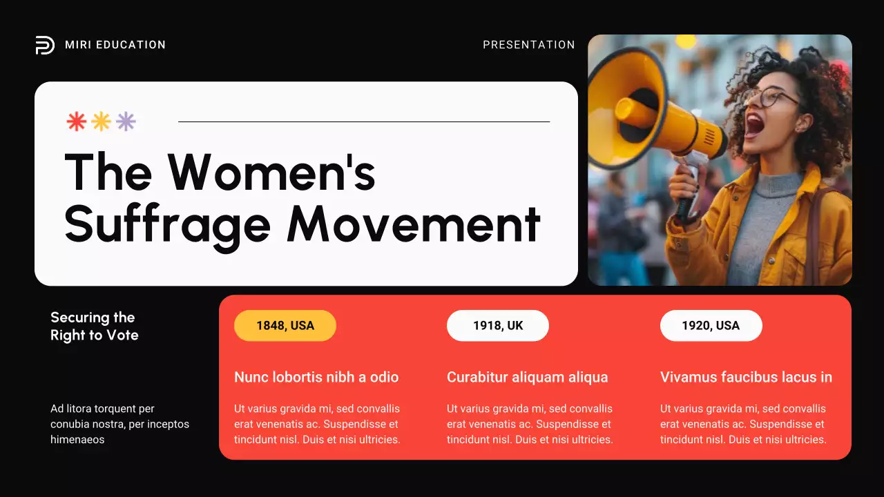 Red Modern Civil Movements History Presentation