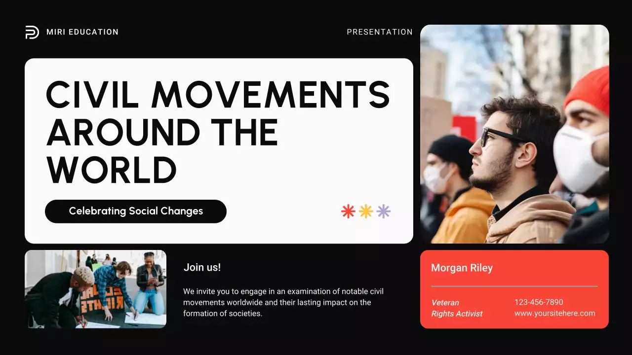 Red Modern Civil Movements History Presentation