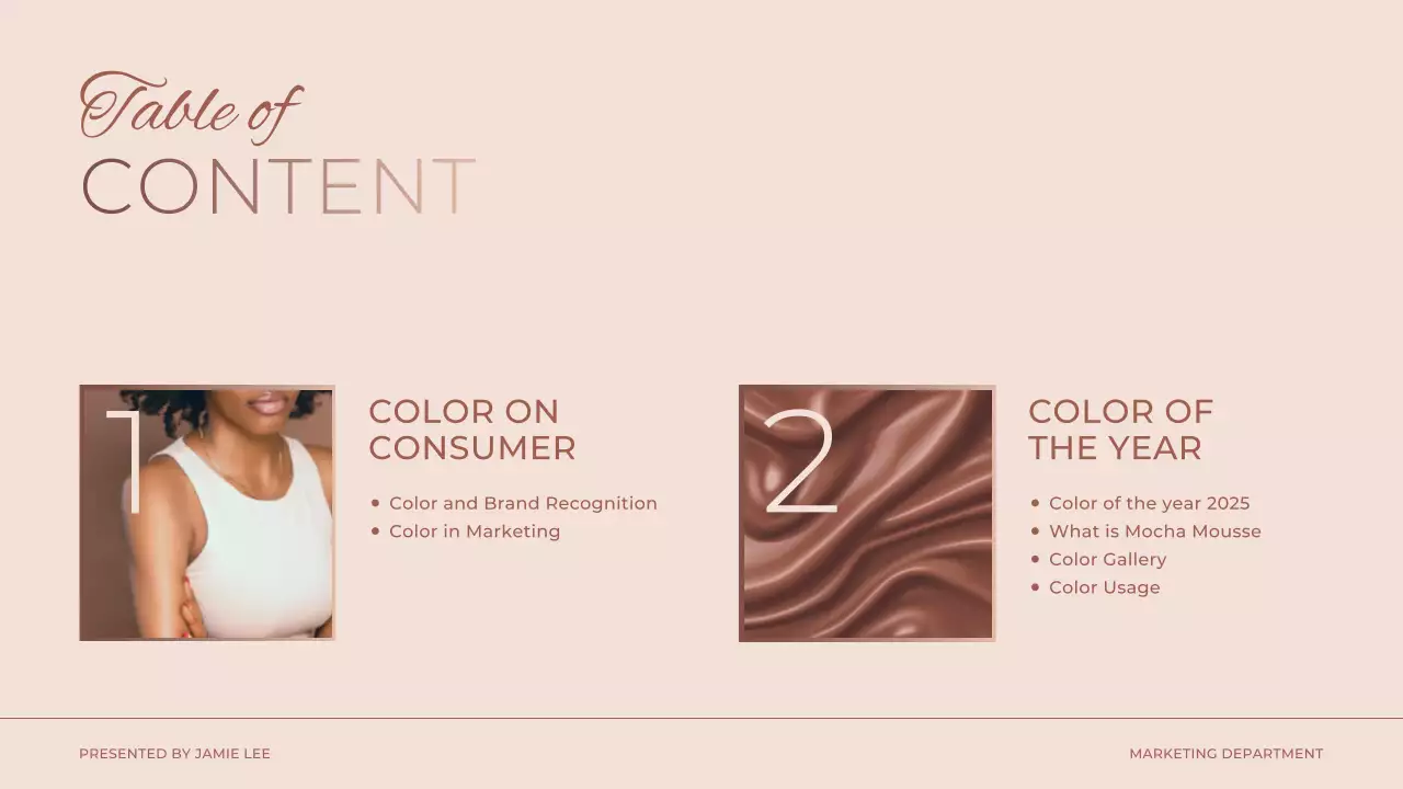 Brown Modern Color Trend Report Presentation