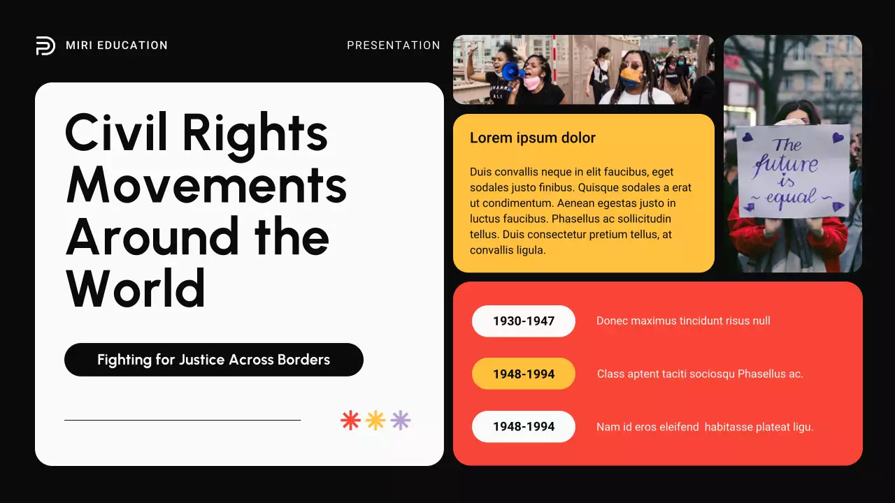 Red Modern Civil Movements History Presentation