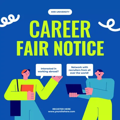 Blue Modern Career Advertisement Social Media Post
