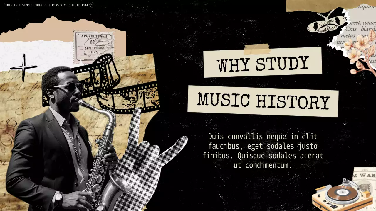 Black Vintage Music History Presentation