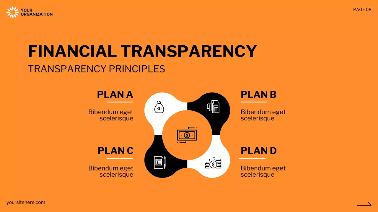 Orange Professional Non-Profit Proposal Presentation