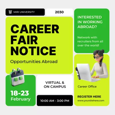 Green Modern Career Advertisement Social Media Post