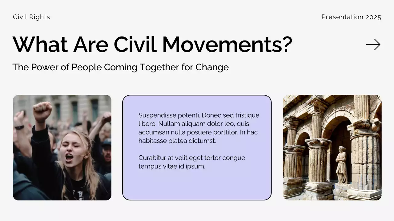 Beige Professional Civil Movements History Presentation