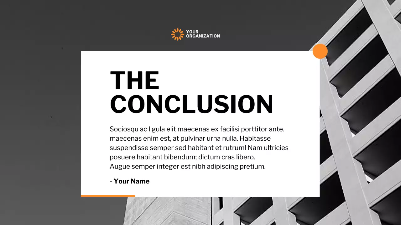 Orange Professional Non-Profit Proposal Presentation