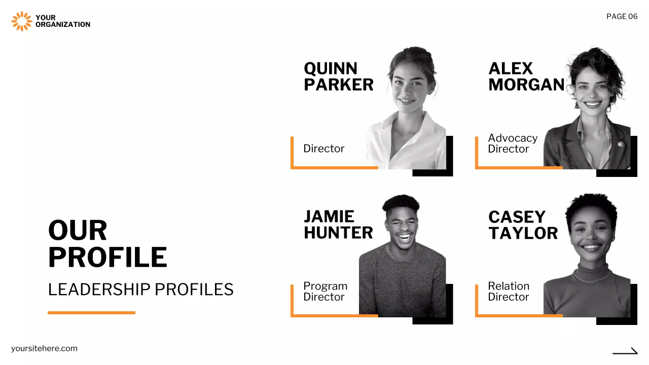 Orange Professional Non-Profit Proposal Presentation