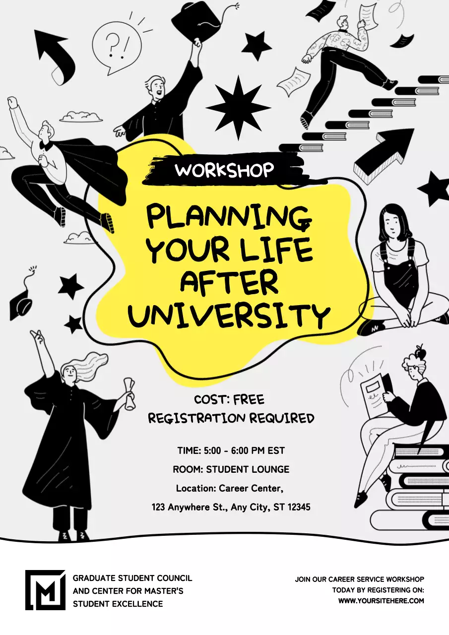 Yellow Modern University Workshop Poster