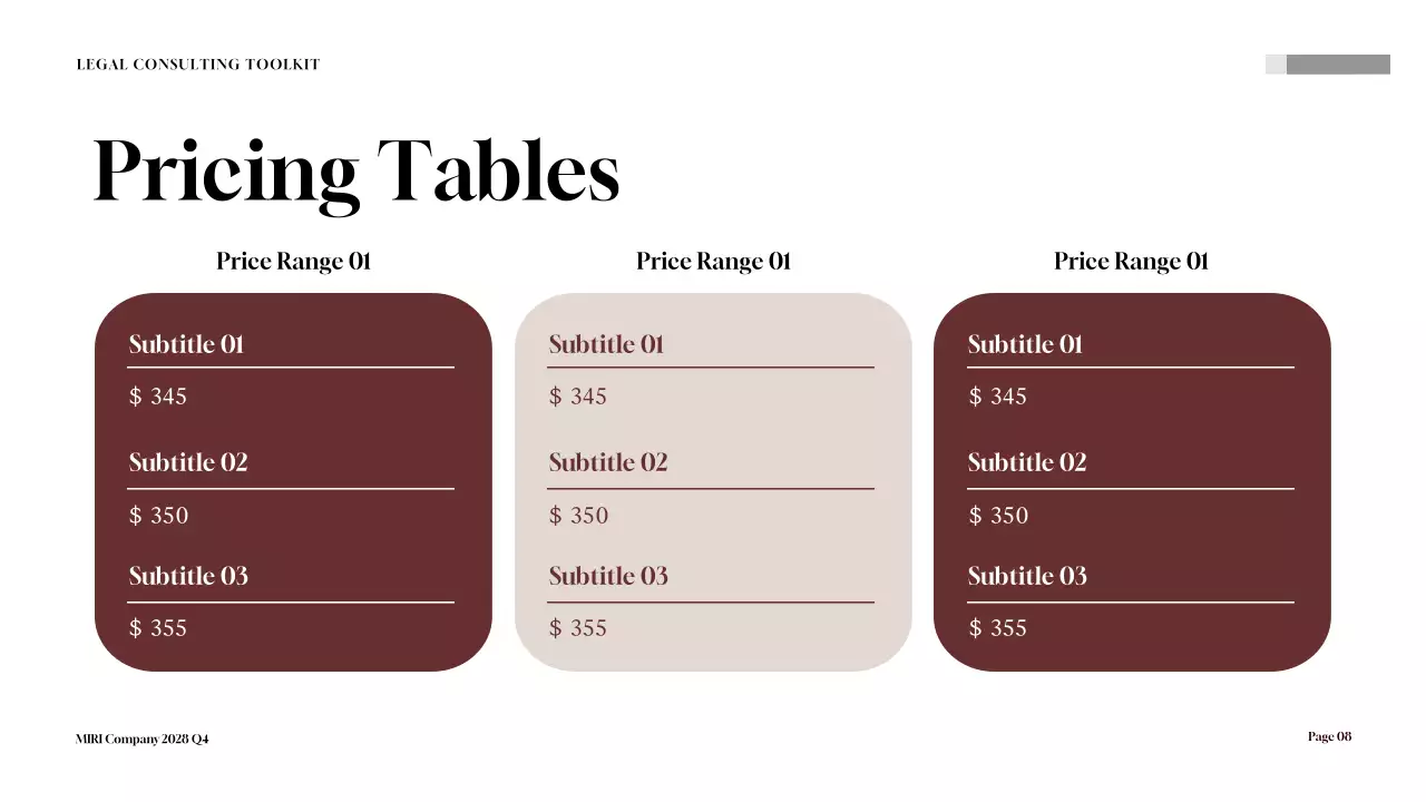 Maroon Professional Legal Document Presentation