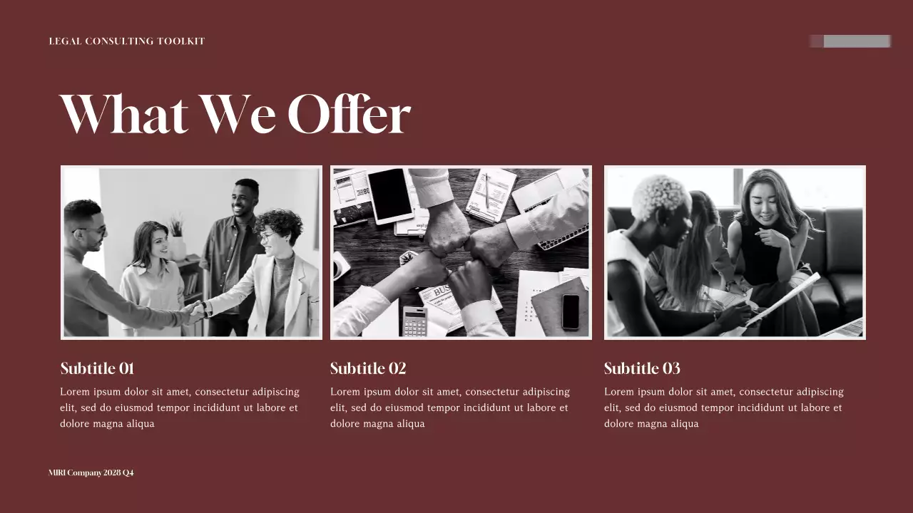 Maroon Professional Legal Document Presentation