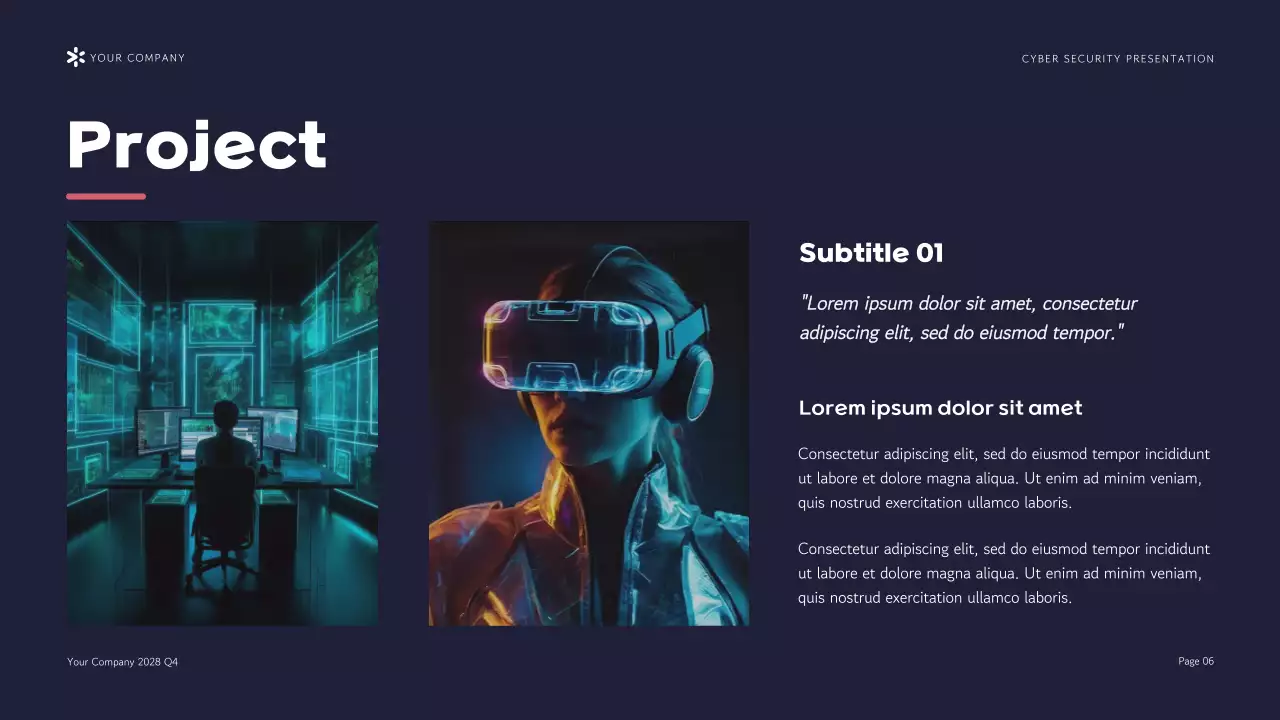 Navy Modern Cybersecurity Pitch Presentation