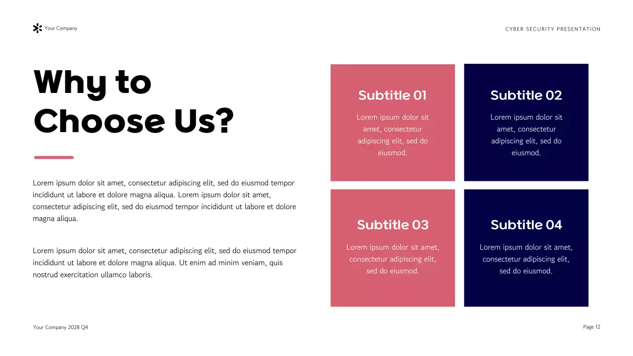 Navy Modern Cybersecurity Pitch Presentation