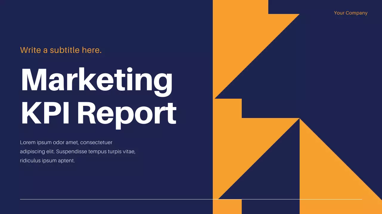 Navy Modern Marketing Report Presentation
