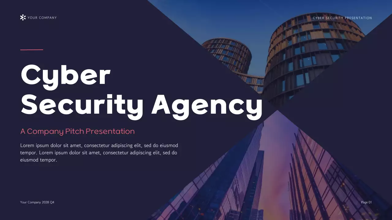 Navy Modern Cybersecurity Pitch Presentation