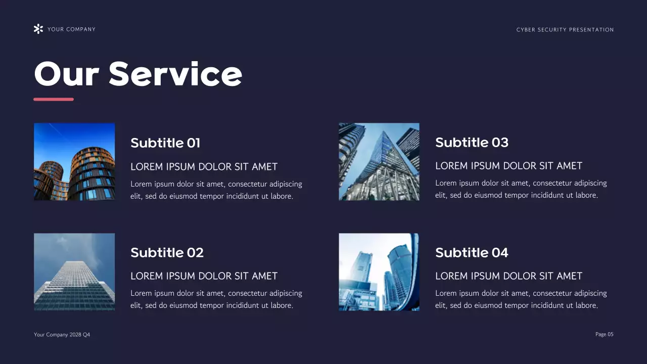 Navy Modern Cybersecurity Pitch Presentation