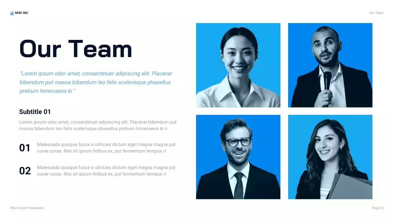 Blue Modern Company Introduction Presentation