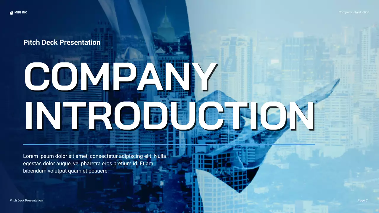 Blue Modern Company Introduction Presentation